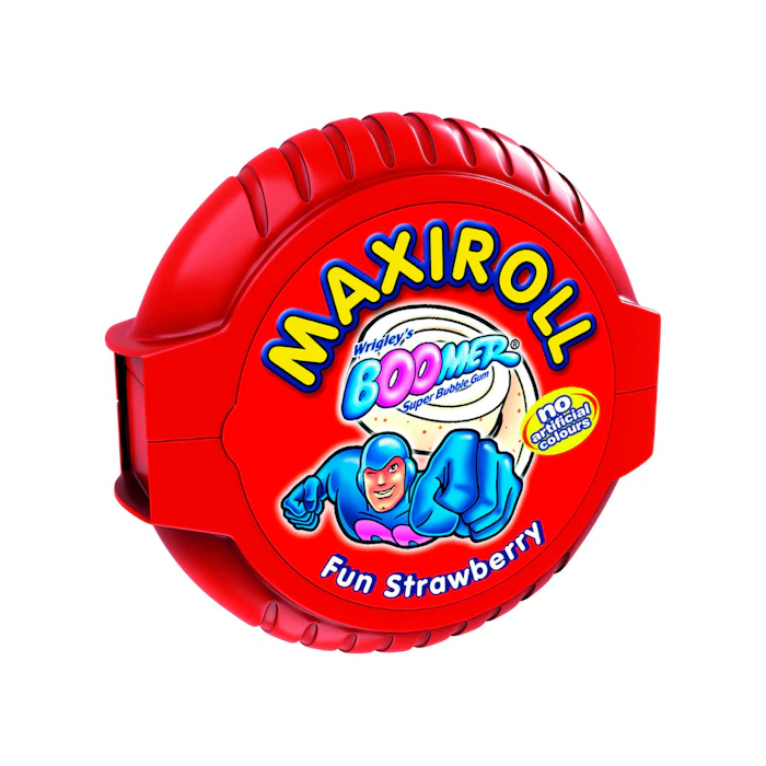 Chicle Maxiroll Fresa Boomer 56 G