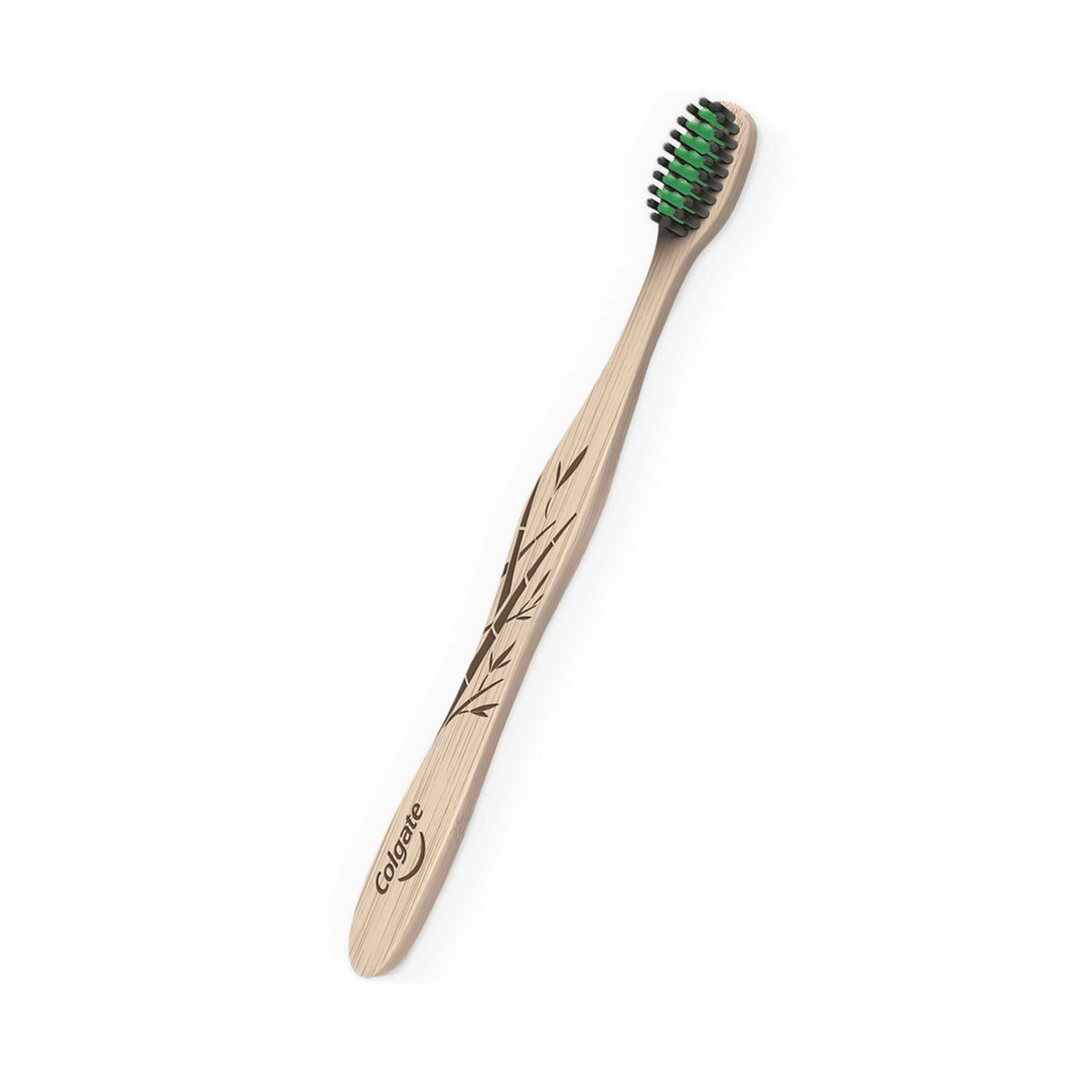 Cepillo de dientes Colgate Bambú Carbón con filamentos impregnados de carbón, suave