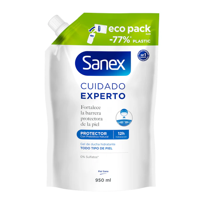 Gel De Ducha Recarga Cuidado Experto Protector Sanex 950Ml