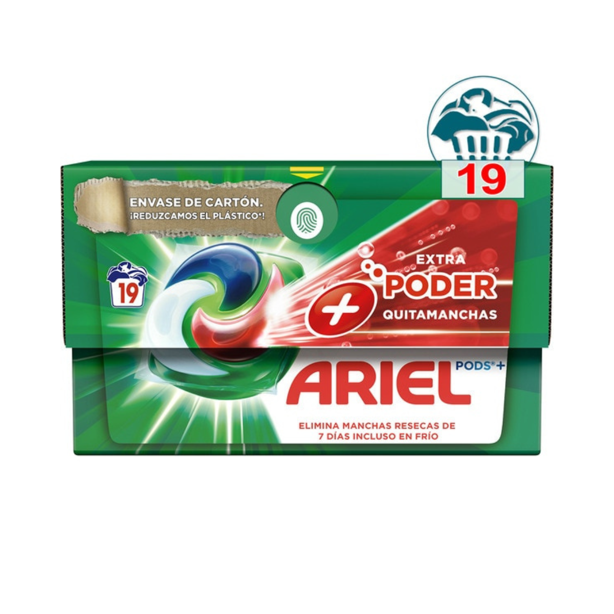 Imagen de Detergente En Cápsulas +Poder Quitamanchas Ariel 19 Lv