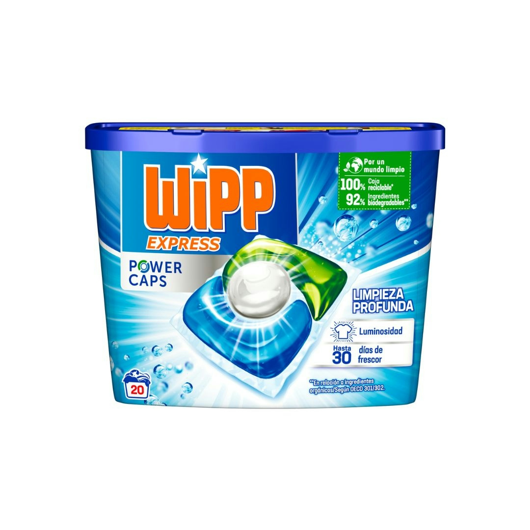 Detergente Cápsulas Power Wipp 20 Uds