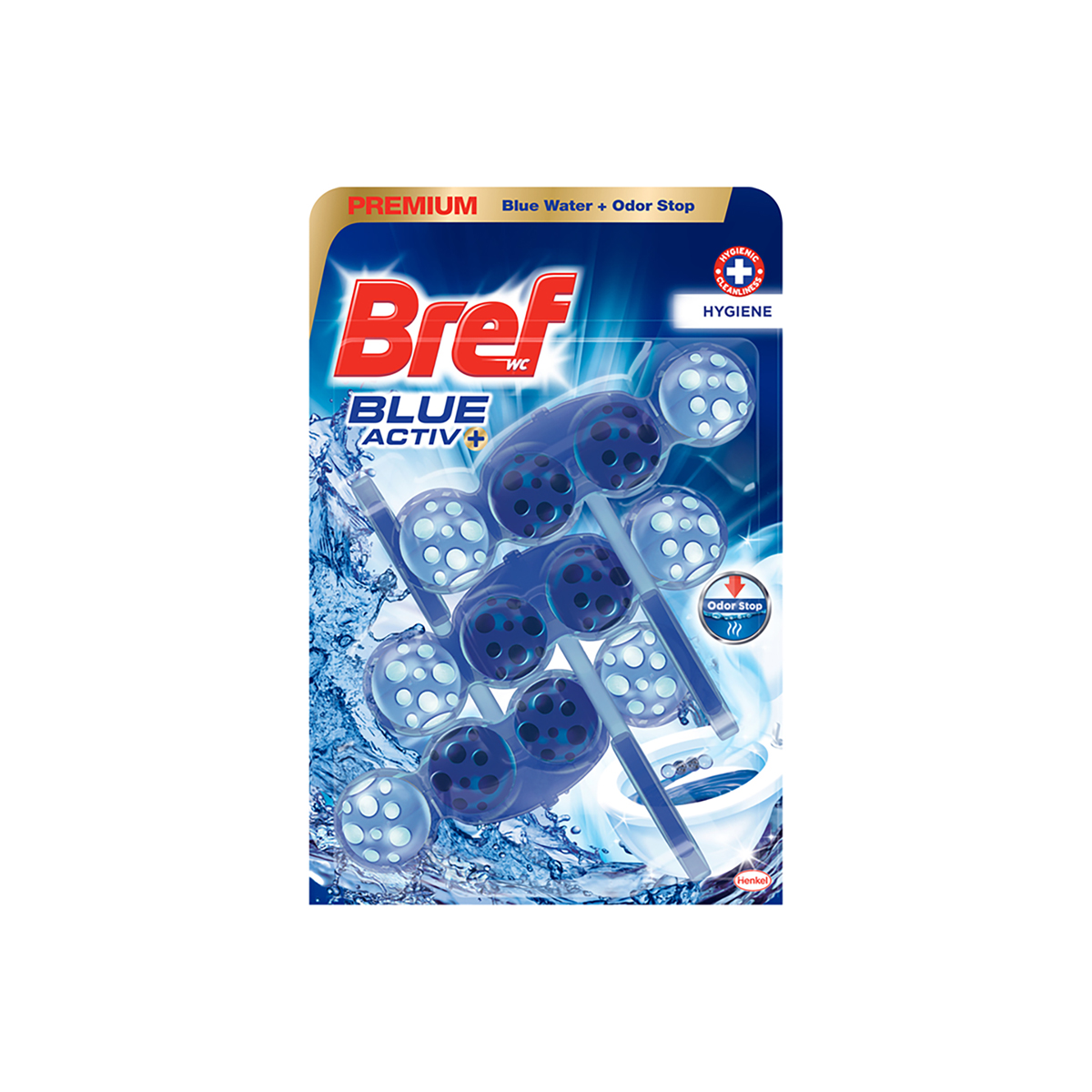 Imagen de Desinfectante WC Colgador Blue Activ+ Bref 3 Uds