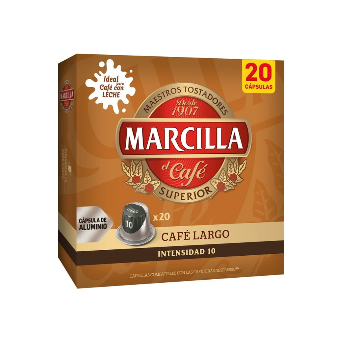 Capsulas Cafe Largo Marcilla 20 Capsulas