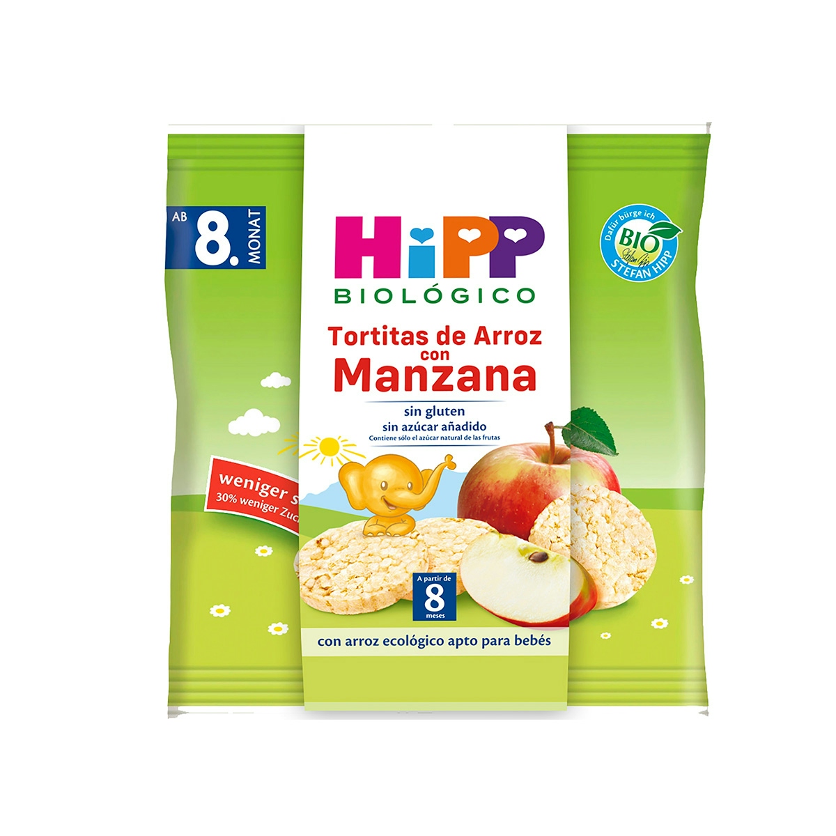 Tortitas de arroz con manzana Bio HIPP 30 gr