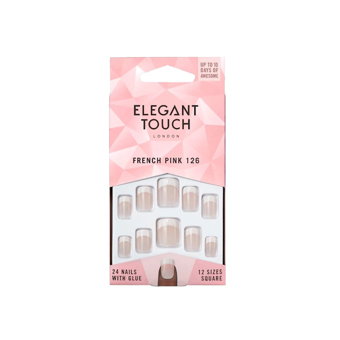 Uñas Postizas French Pink Elegant Touch