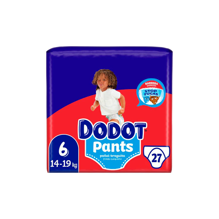 Pañales-Braguita Pants Talla 6 (14-19 Kg) Dodot 27 Uds