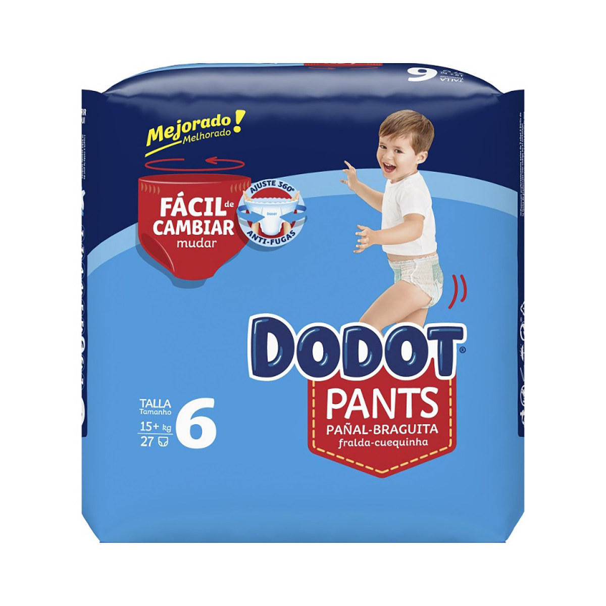 Comprar Pañal t6 6-6 +15kg dodot pants en Supermercados MAS Online