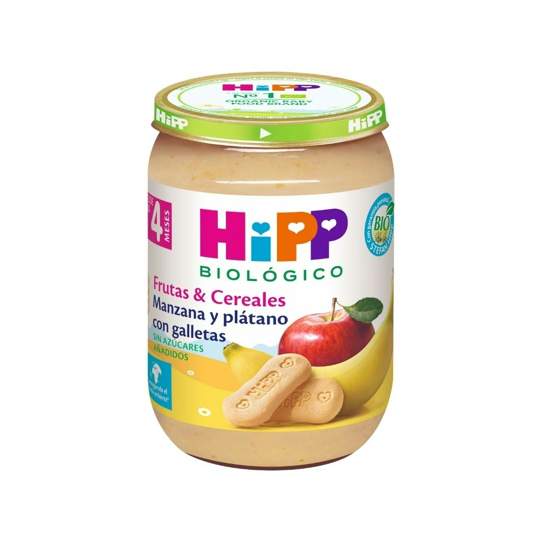 Tarrito de frutas HIPP Bio Manzana y plátano 190 gr