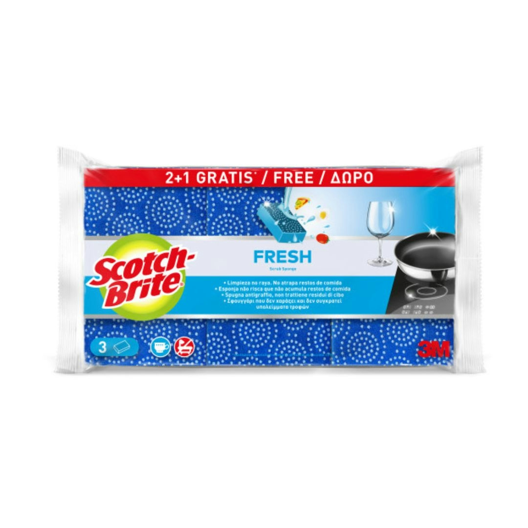 Estropajo  Fresh No Raya Scotch-Brite3 Uds Estropajo  Fresh No Raya Scotch-Brite3 Uds 0