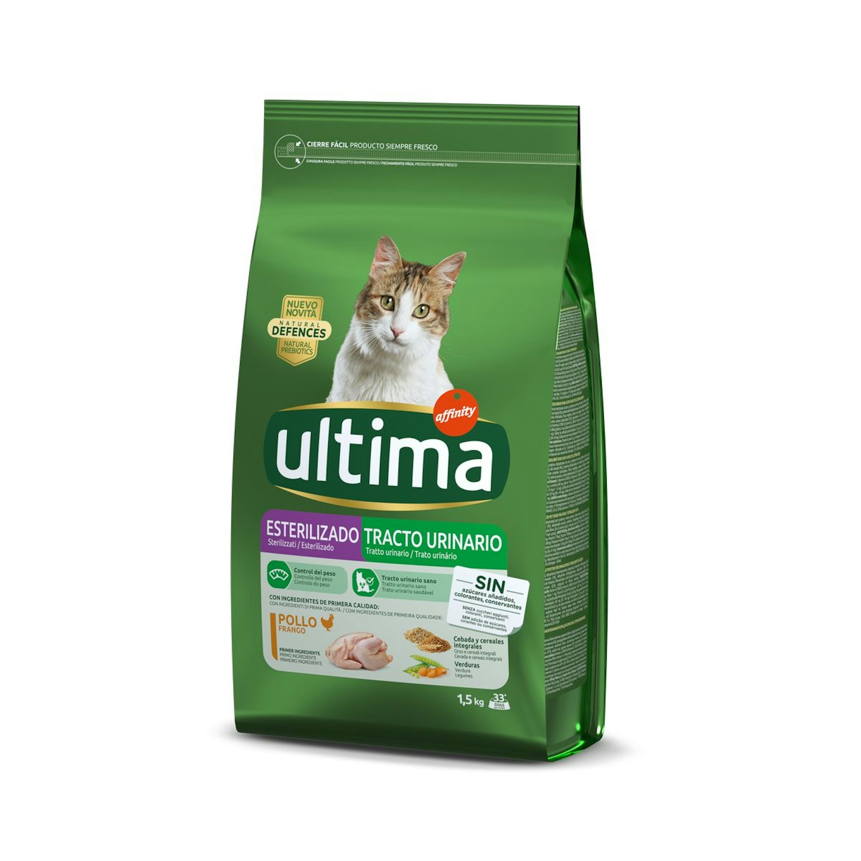 Alimento para gatos esterilizados y tracto urinario ULTIMA 1.5 kg