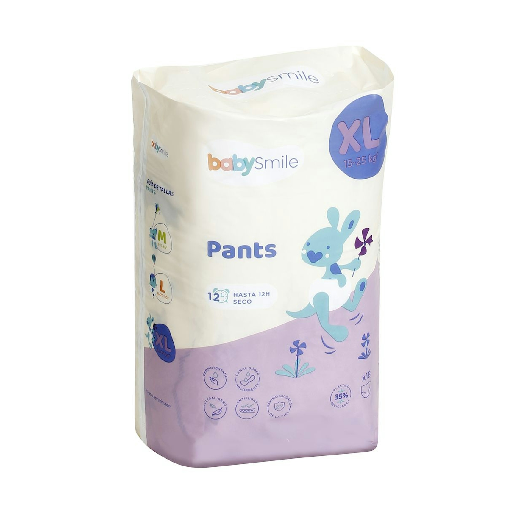 Pañales Pants Talla Xl 15-25 Kg Babysmile 18 Uds.