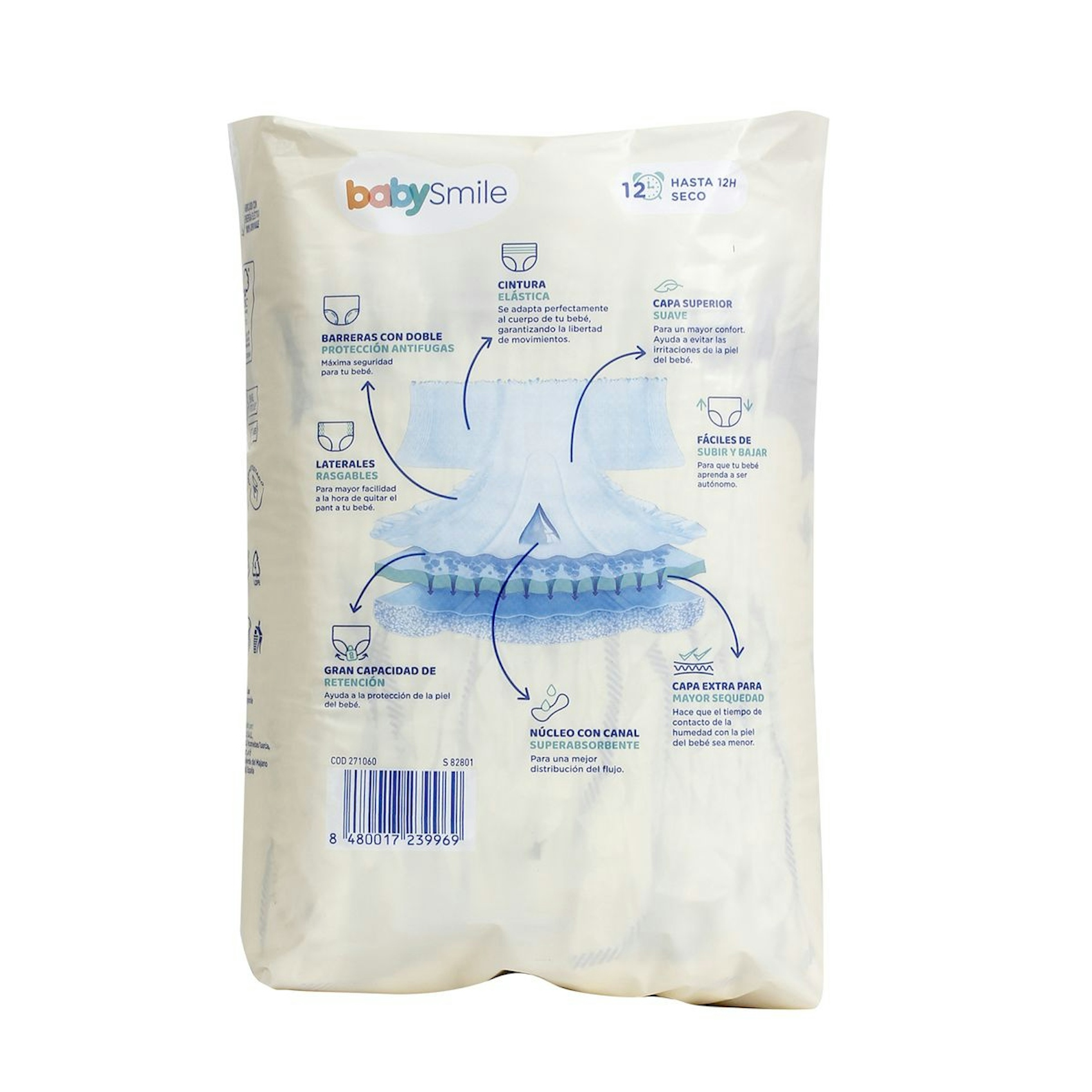 Pañales Pants Talla Xl 15-25 Kg Babysmile 18 Uds.