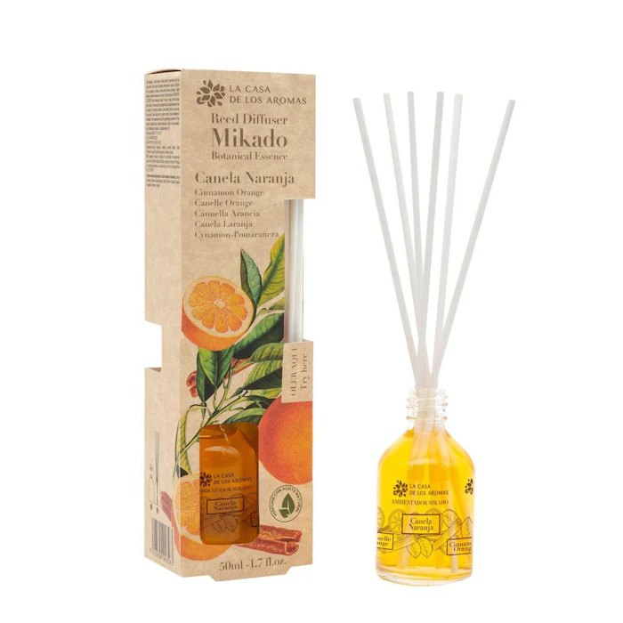 Ambientador Mikado Botanical Essence Canela Naranja La Casa De Los Aromas 50Ml