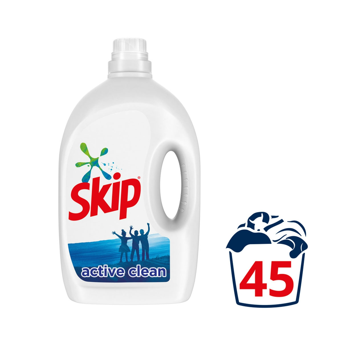 Detergente Liquido Active Clean Skip 30+15 Lavados
