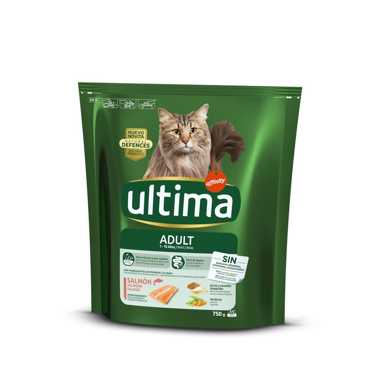 Alimento gato salmón ULTIMA 750 gr