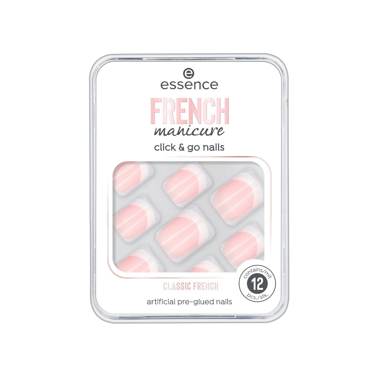 French manicure click & go uñas artificiales 01 ESSENCE 1 ud