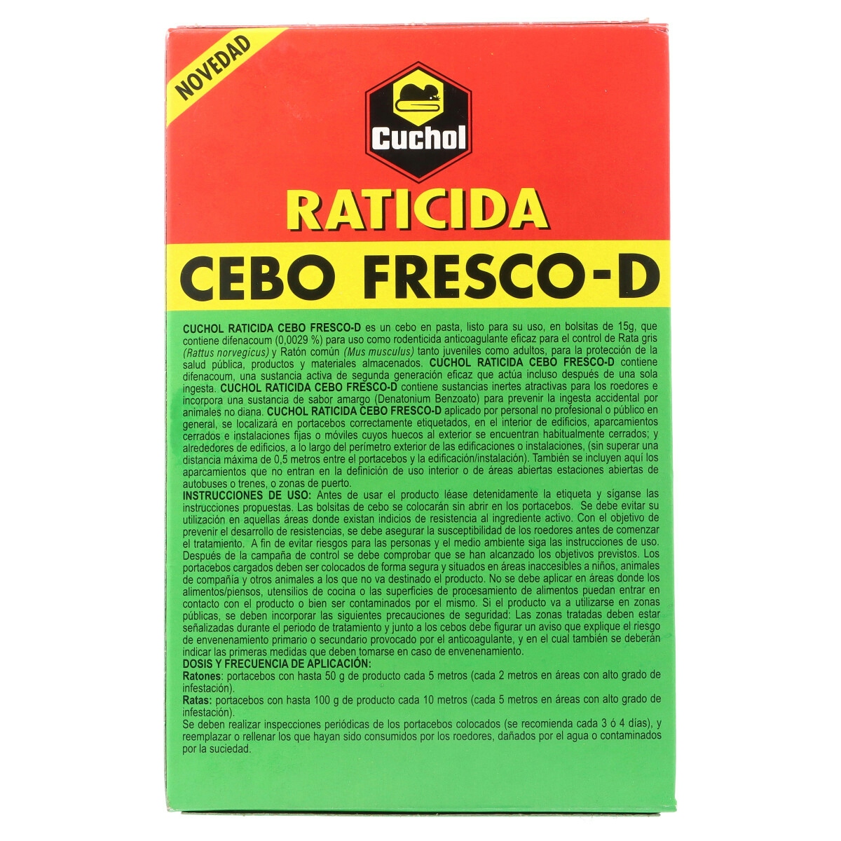 Raticida Cebo Fresco CUCHOL 150 gr