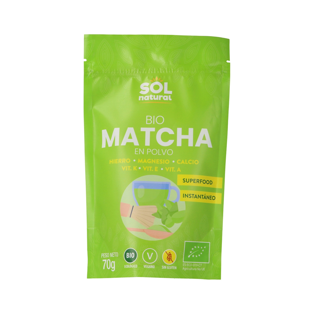 Matcha Em Pó Bio Sol Natural 70 Gr Matcha Em Pó Bio Sol Natural 70 Gr 0
