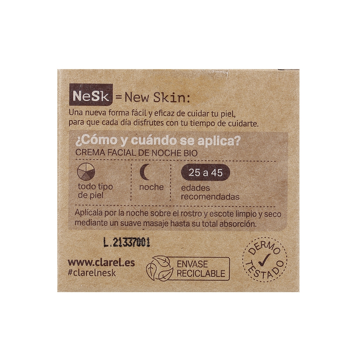 Crema de Noche "Descanso Natural" de NeSk BIO 50 ml