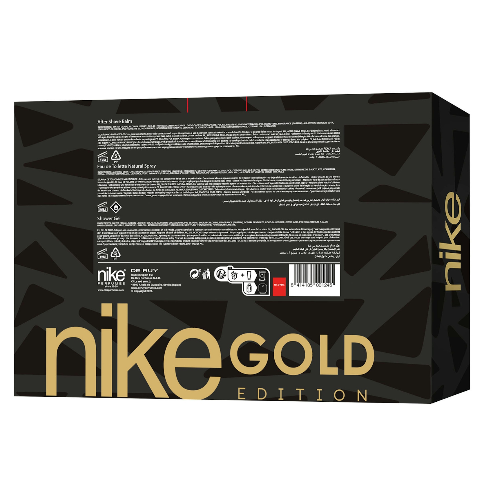 Nike Gold Edition Man Edt N/S 100Ml / After Shave 75Ml / Gel Baño 75Ml