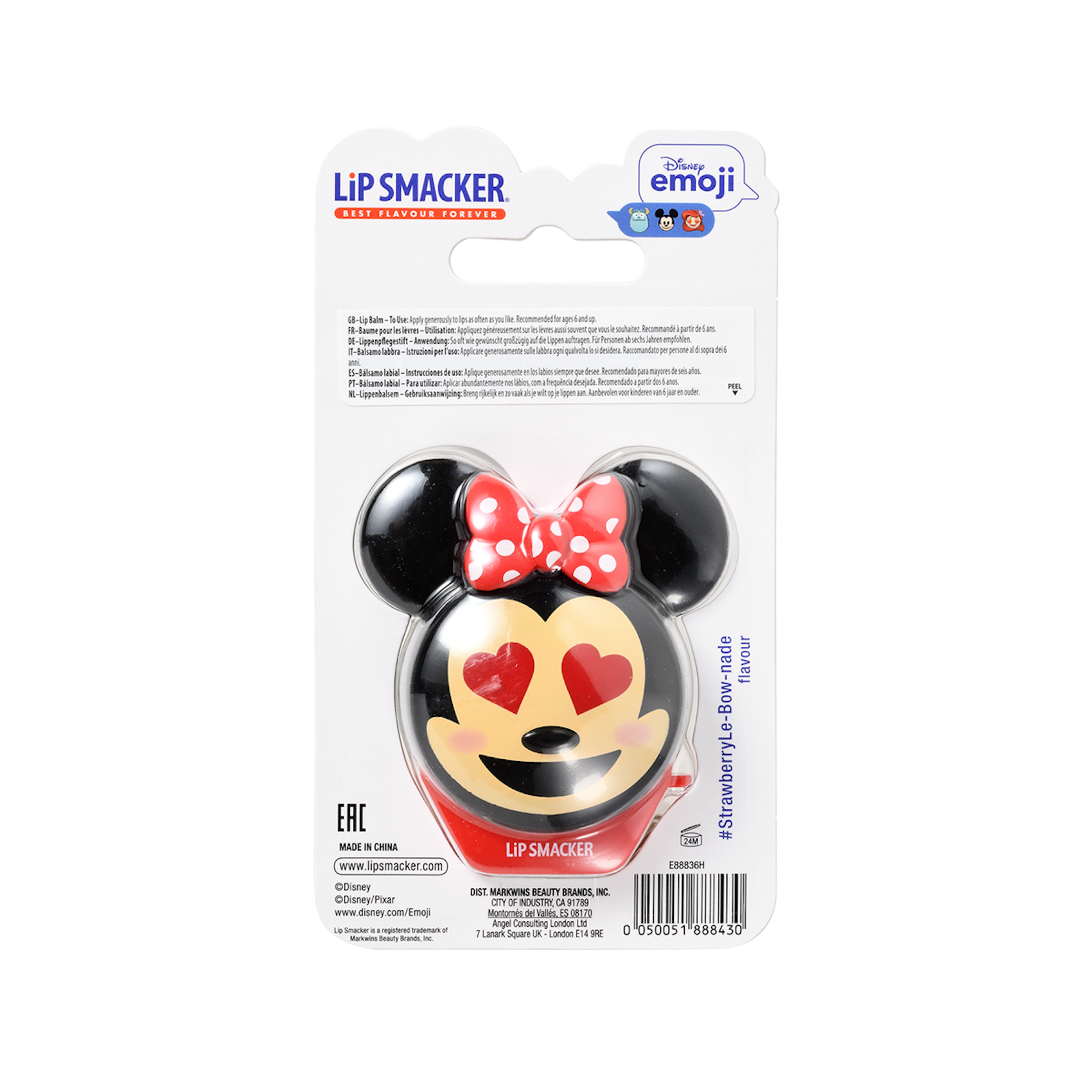 Bálsamo Labial Disney Imagen Minnie Lip Smaker 1 Ud