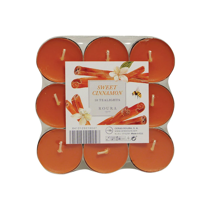 Velas De Té Perfumadas Canela Roura 18 Uds
