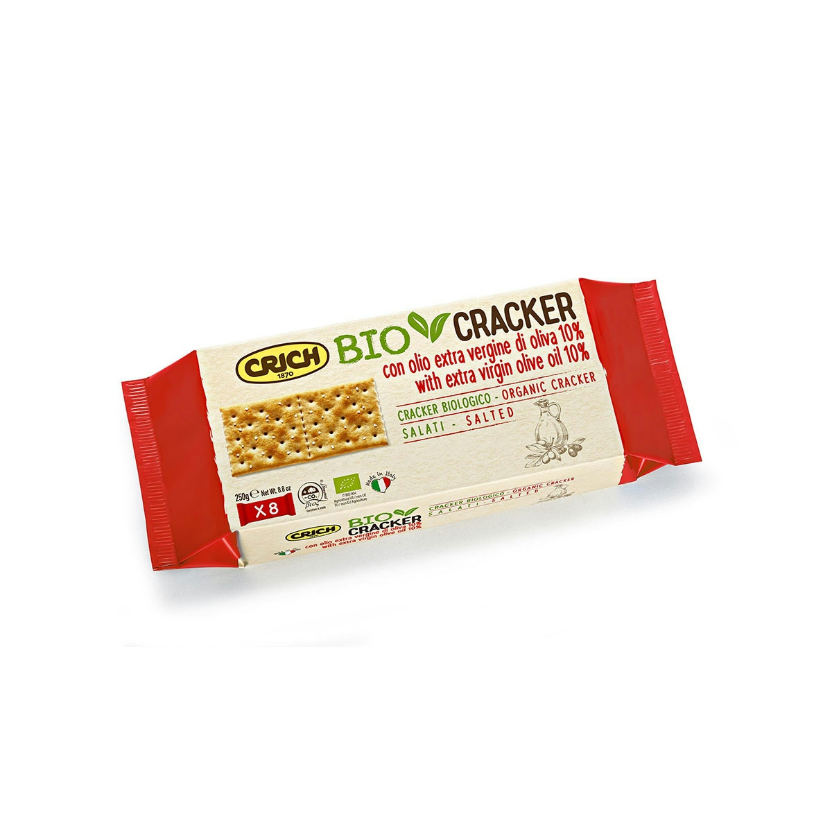 Crackers Bio aceite de oliva CRICH paquete 250 grs