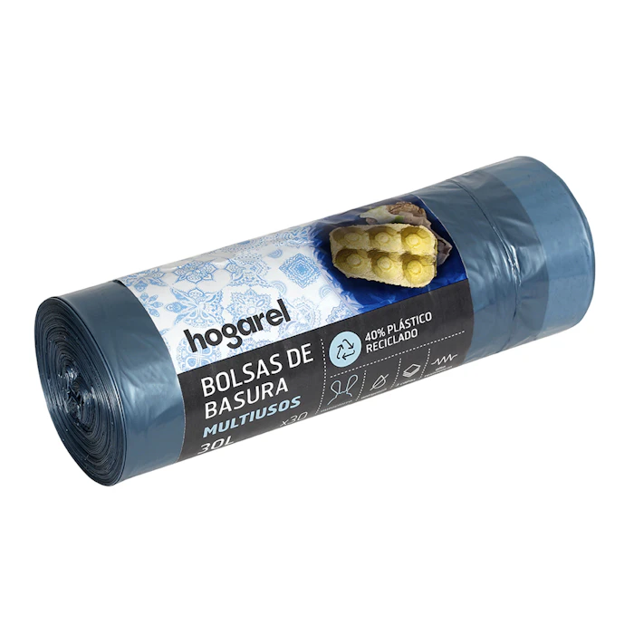 Bolsas De Basura Multiusos 30L Hogarel 30 Uds