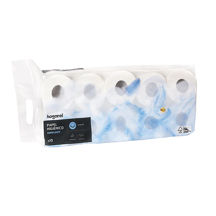 Papel Higiénico Super Soft 3 Capas Hogarel 10 Uds