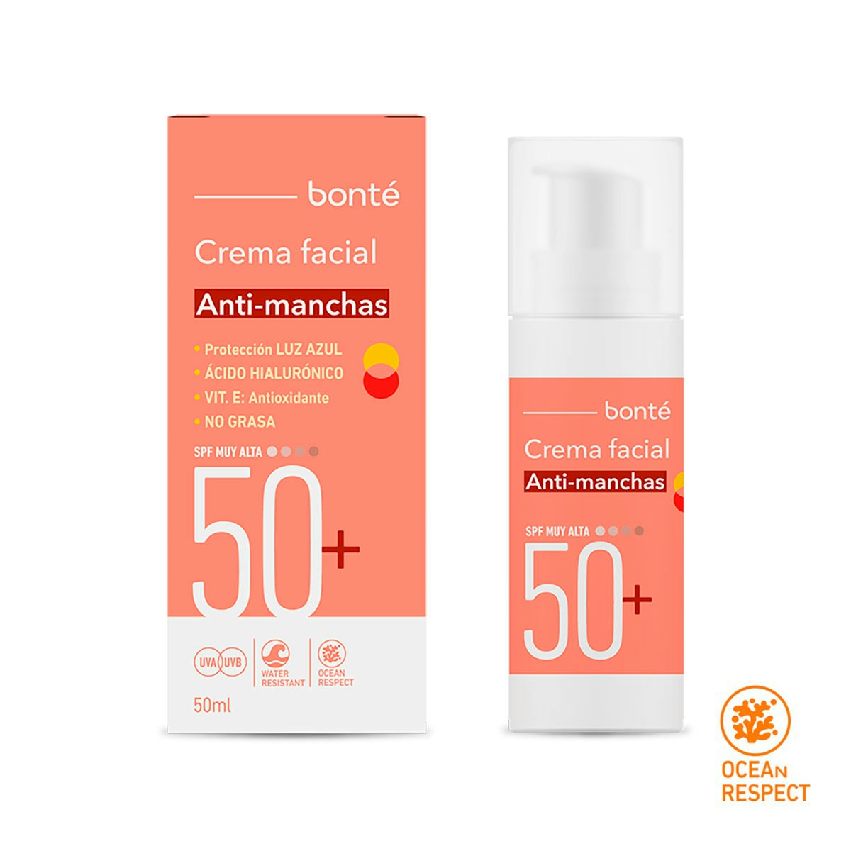Crema Solar Facial Antimanchas SPF 50+ Bonté 50Ml Crema Solar Facial Antimanchas SPF 50+ Bonté 50Ml 0