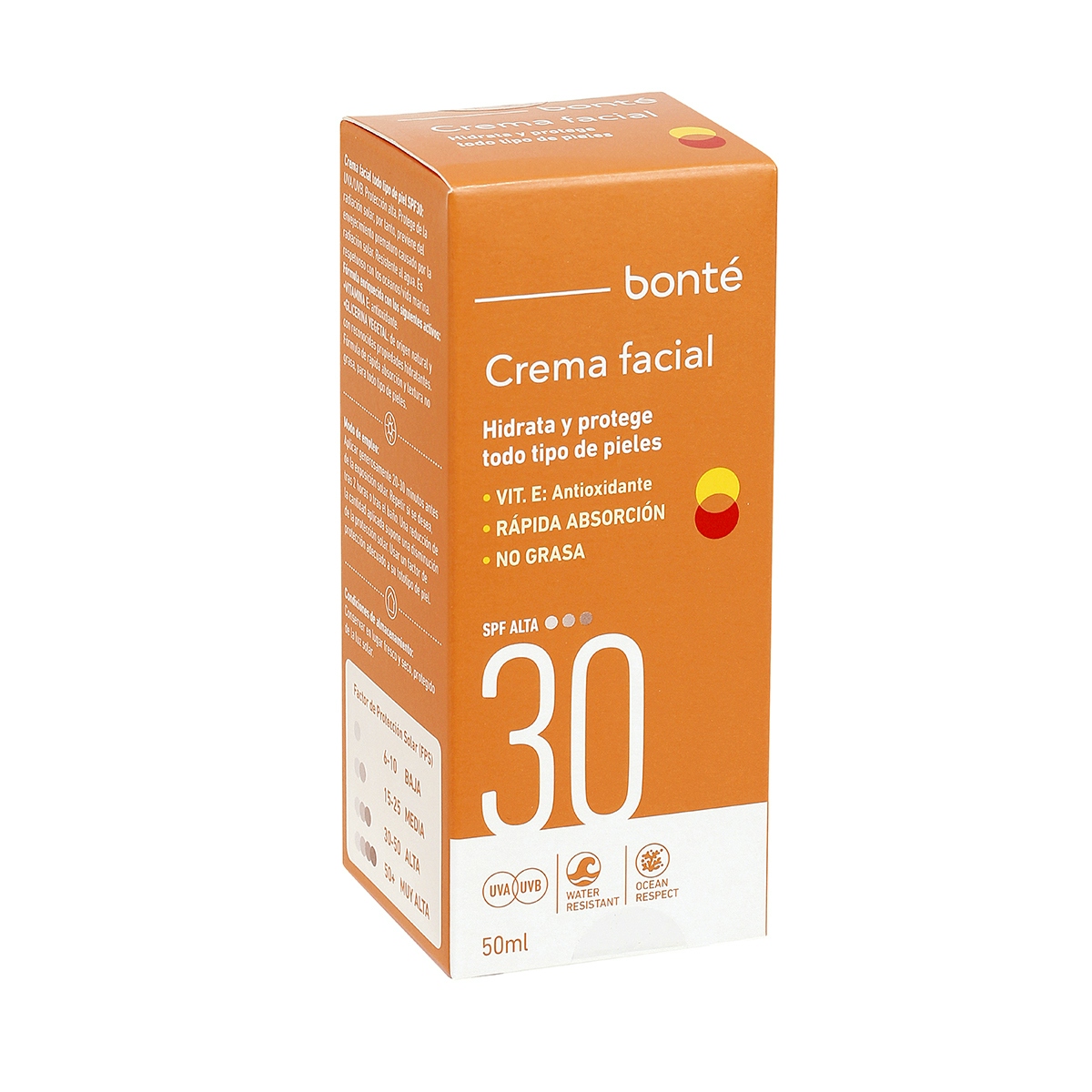 Crema facial SPF30 BONTÉ 50 ml