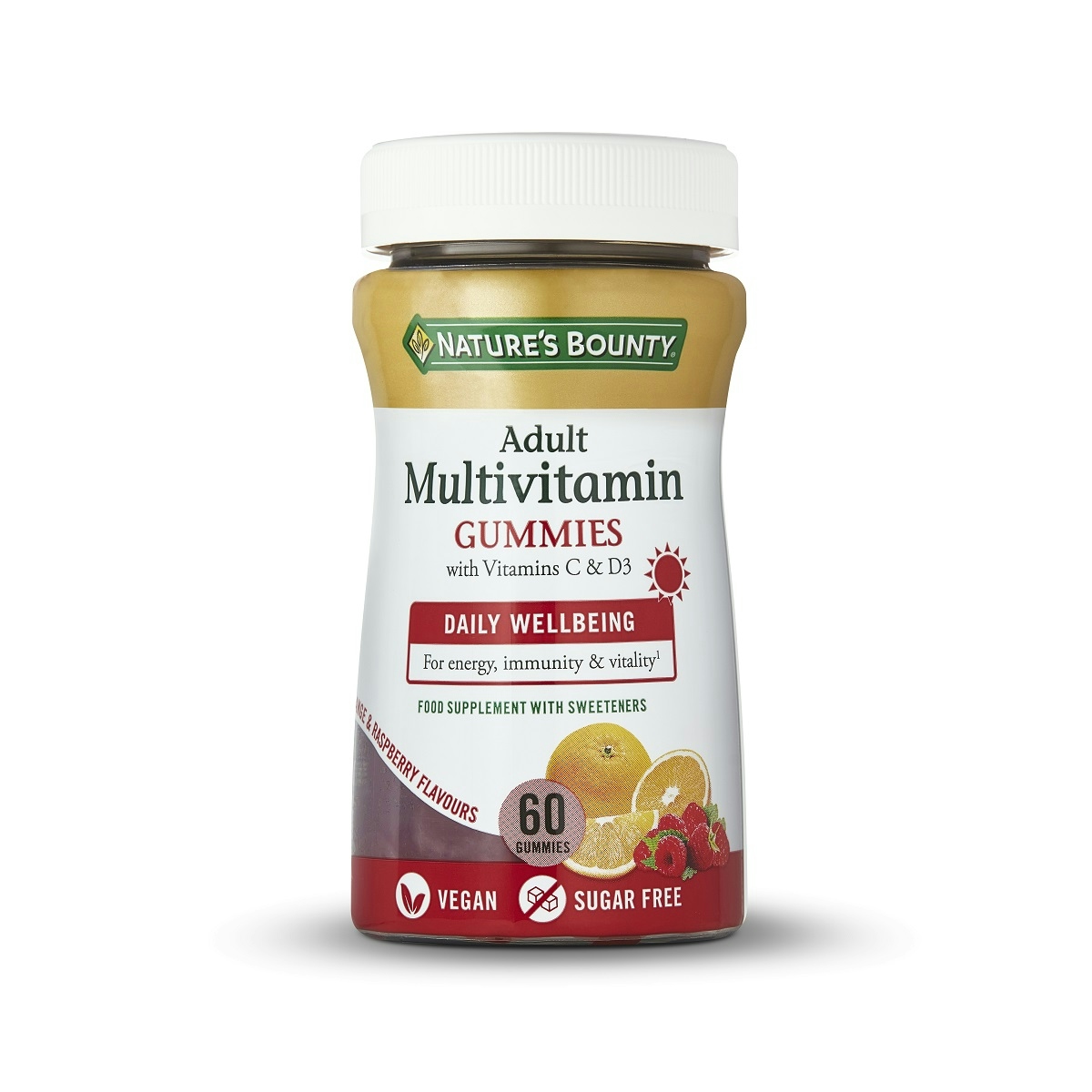 Multivitamínico Adultos con Vitaminas C y D3 - 60 gominolas