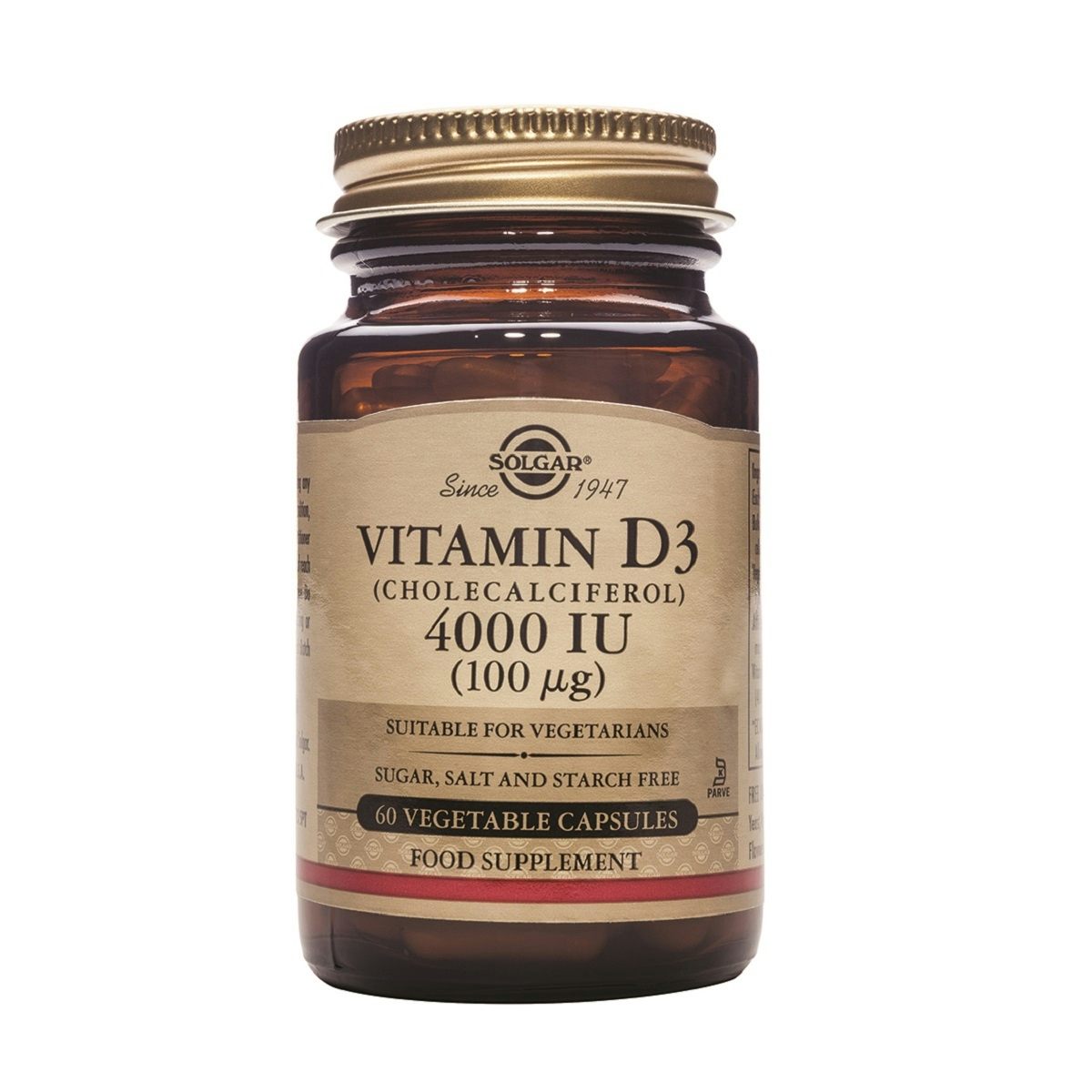 Vitamina D3 4000Ui Solgar 60 uds