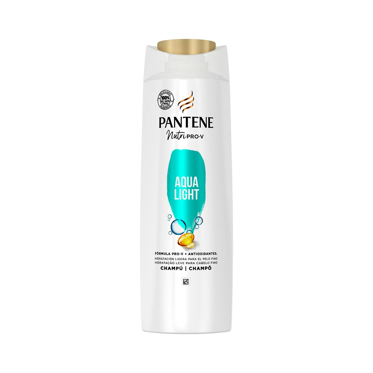 Pantene Champú Aqua Light Nutri Pro-V, fórmula Pro-V + con antioxidantes, hidratación ligera para cabello fino, 400 ML