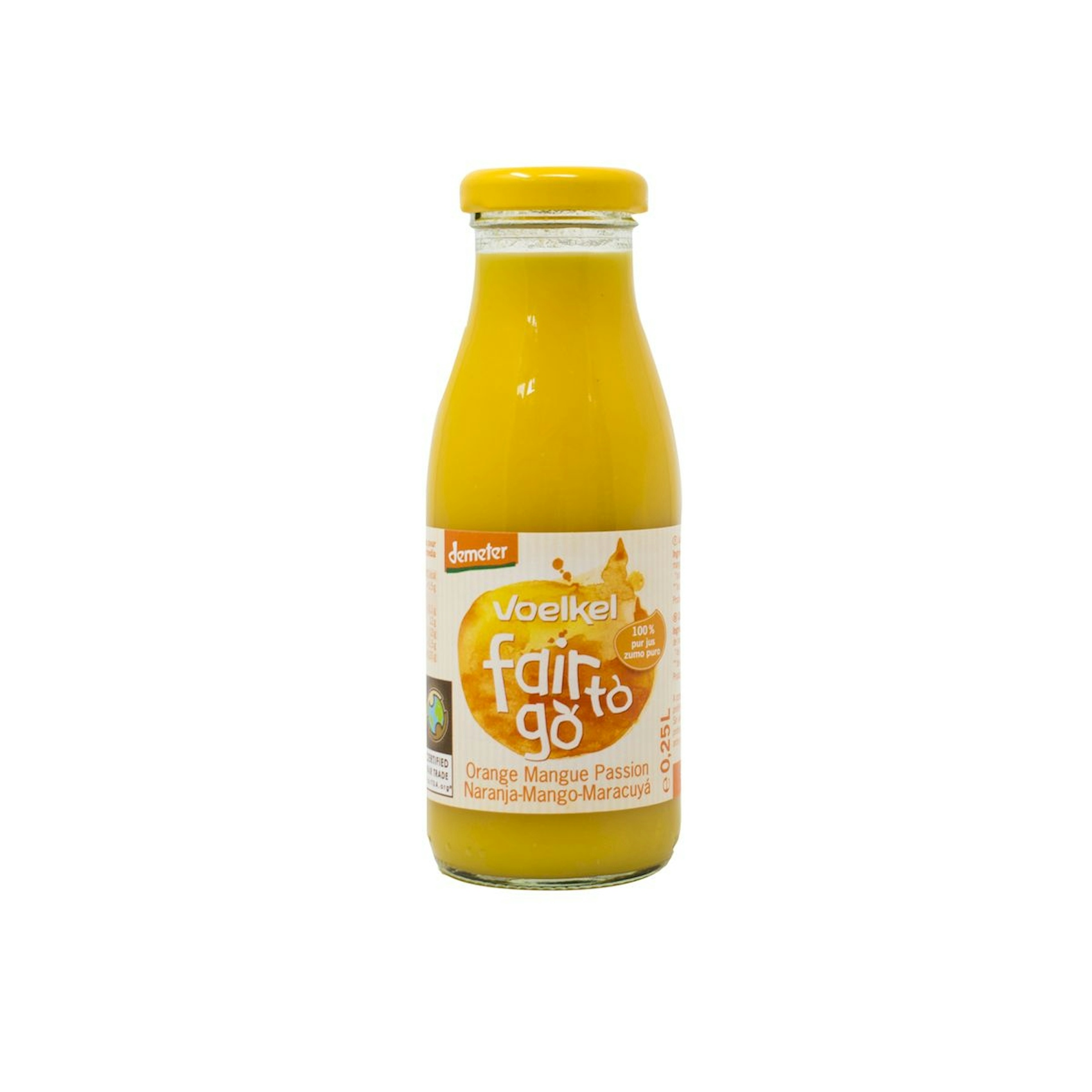 Zumo De Naranja, Mango Y Fruta De La Pasión De Meter Voelkel 250 Ml. 0