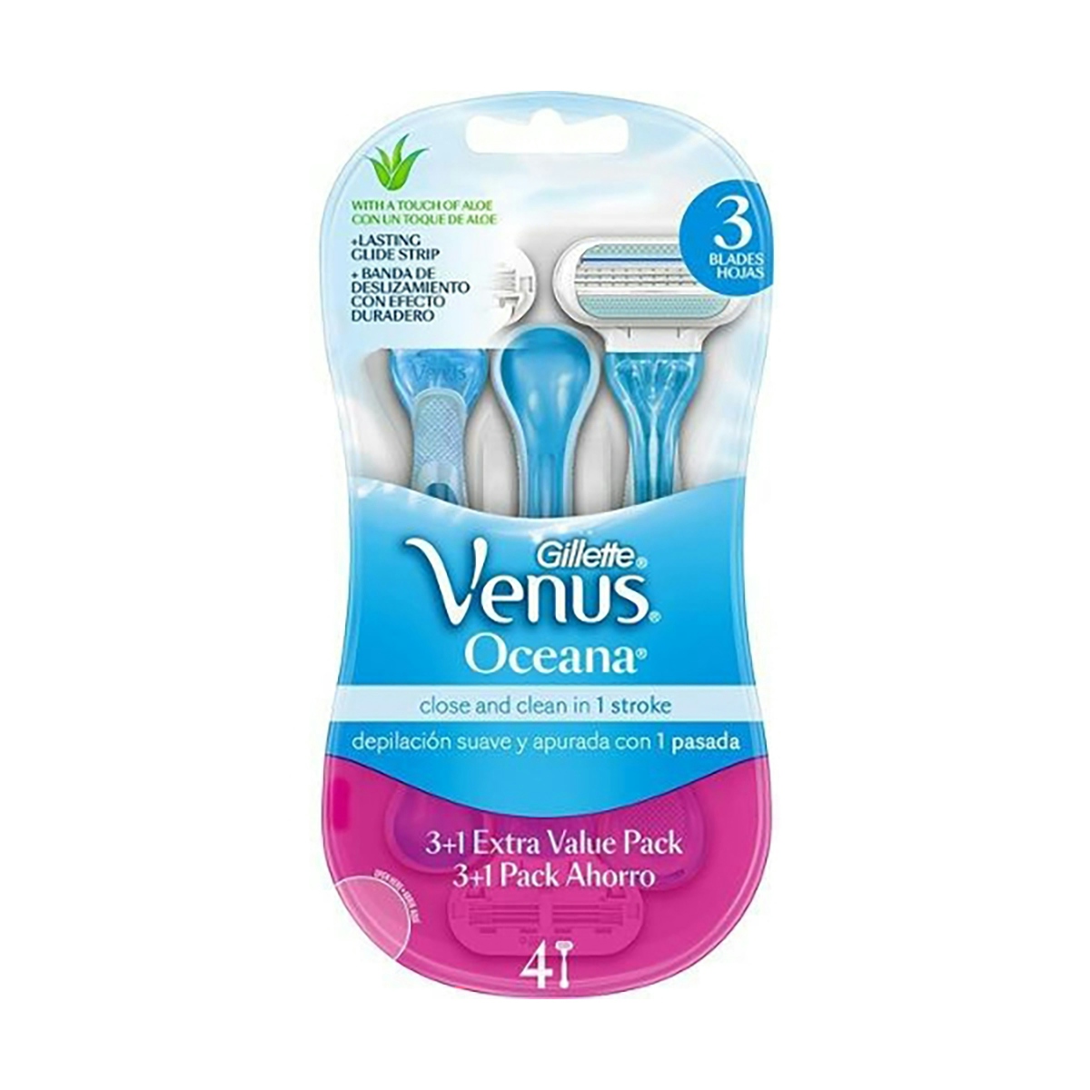 Maquinillas desechables Venus Oceana 3+1