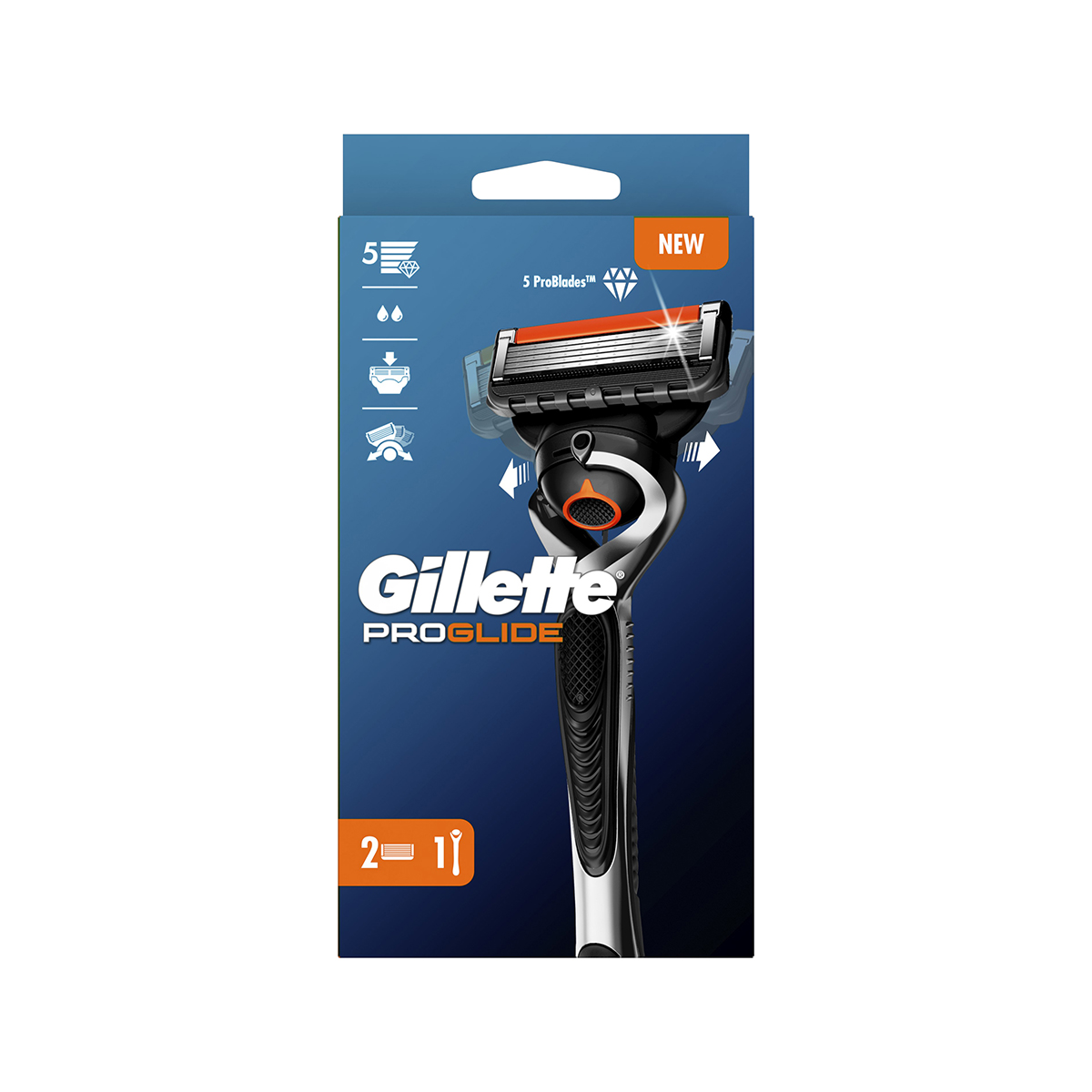 Imagen de Máquina De Afeitar ProGlide + 2 Recambios Gillette