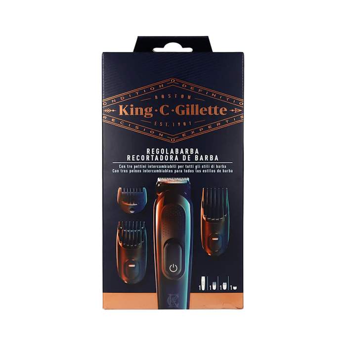Recortadora De Barba + 3 Cabezales King C Gillette