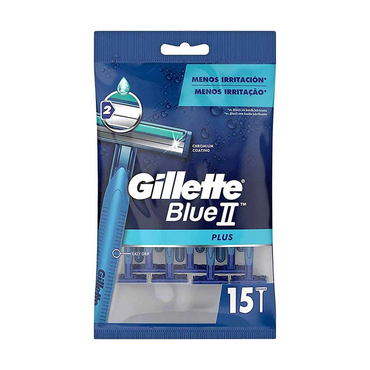 Maquinilla desechable Blue II Plus GILLETTE 15 ud