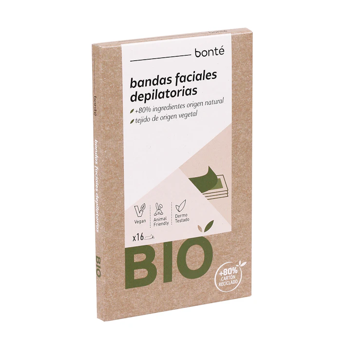 Bandas Depilatorias Faciales Bonté Bio 16 Uds