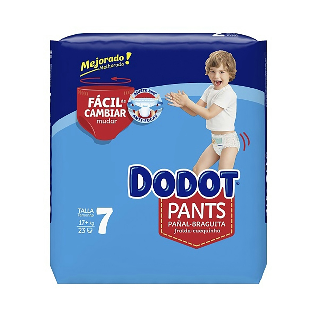 Dodot Pants Pañal-Braguita Talla 7, 23 Pañales, 17kg+