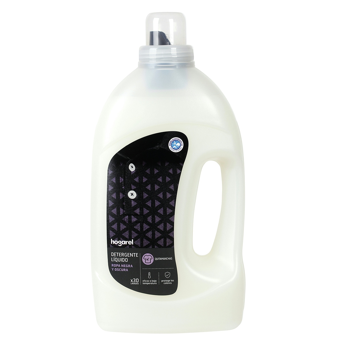 Detergente Liquido Ropa Negra Hogarel 30 Lav 1,95L