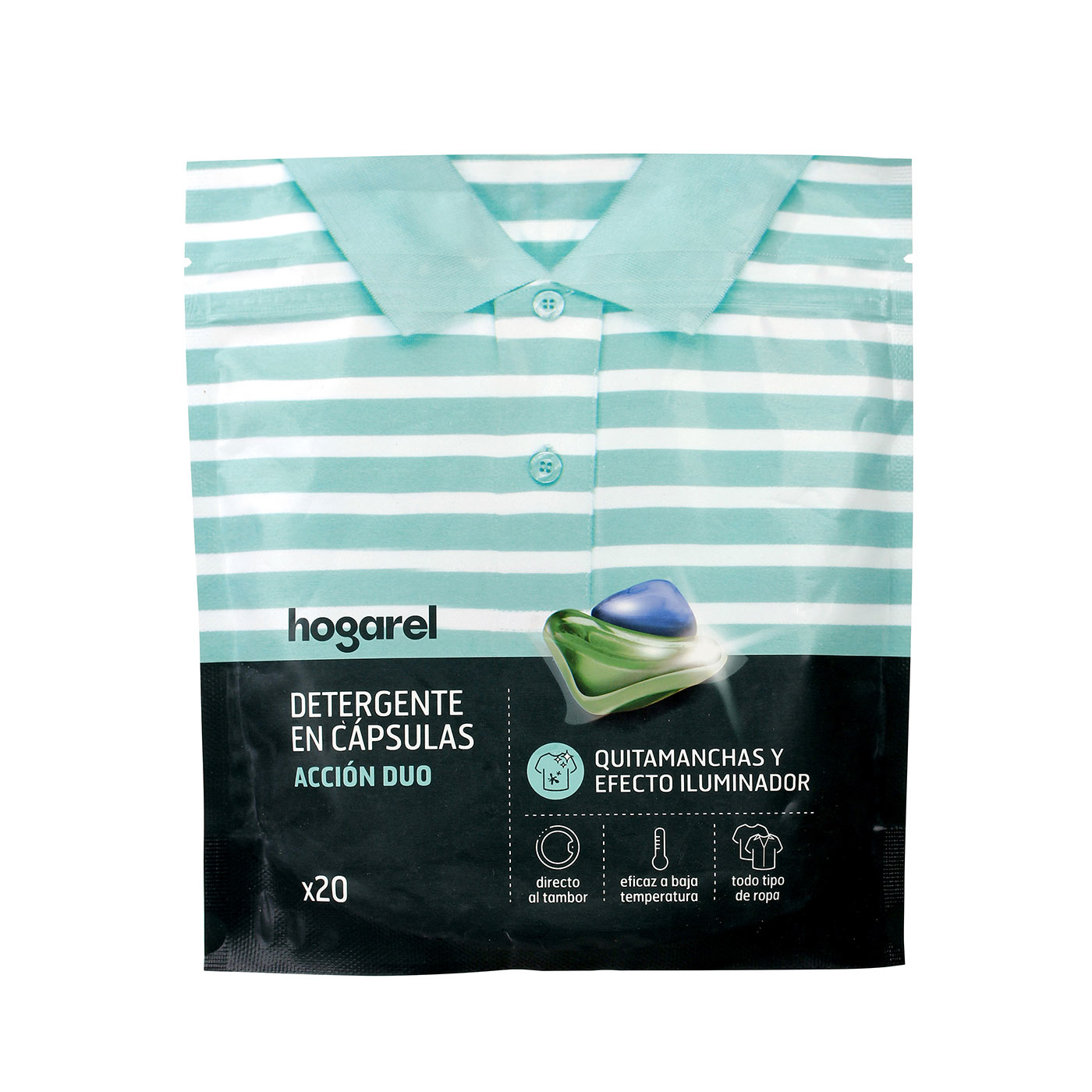 Imagen de Detergente Duo Cápsula Hogarel 20 Lavados