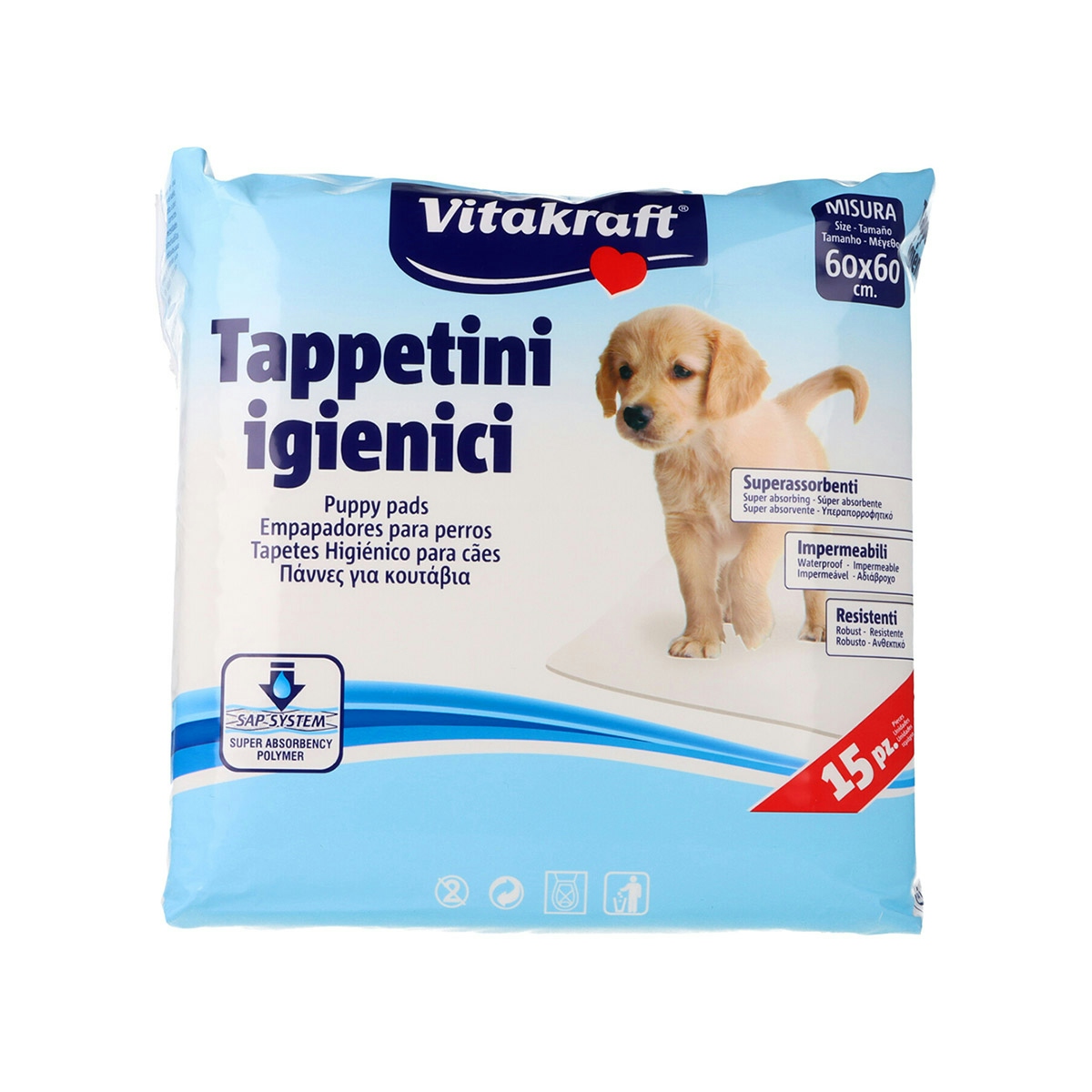 Empapadores Sanitarios Para Cachorros Vitakraft 15 Pcs Empapadores Sanitarios Para Cachorros Vitakraft 15 Pcs 0
