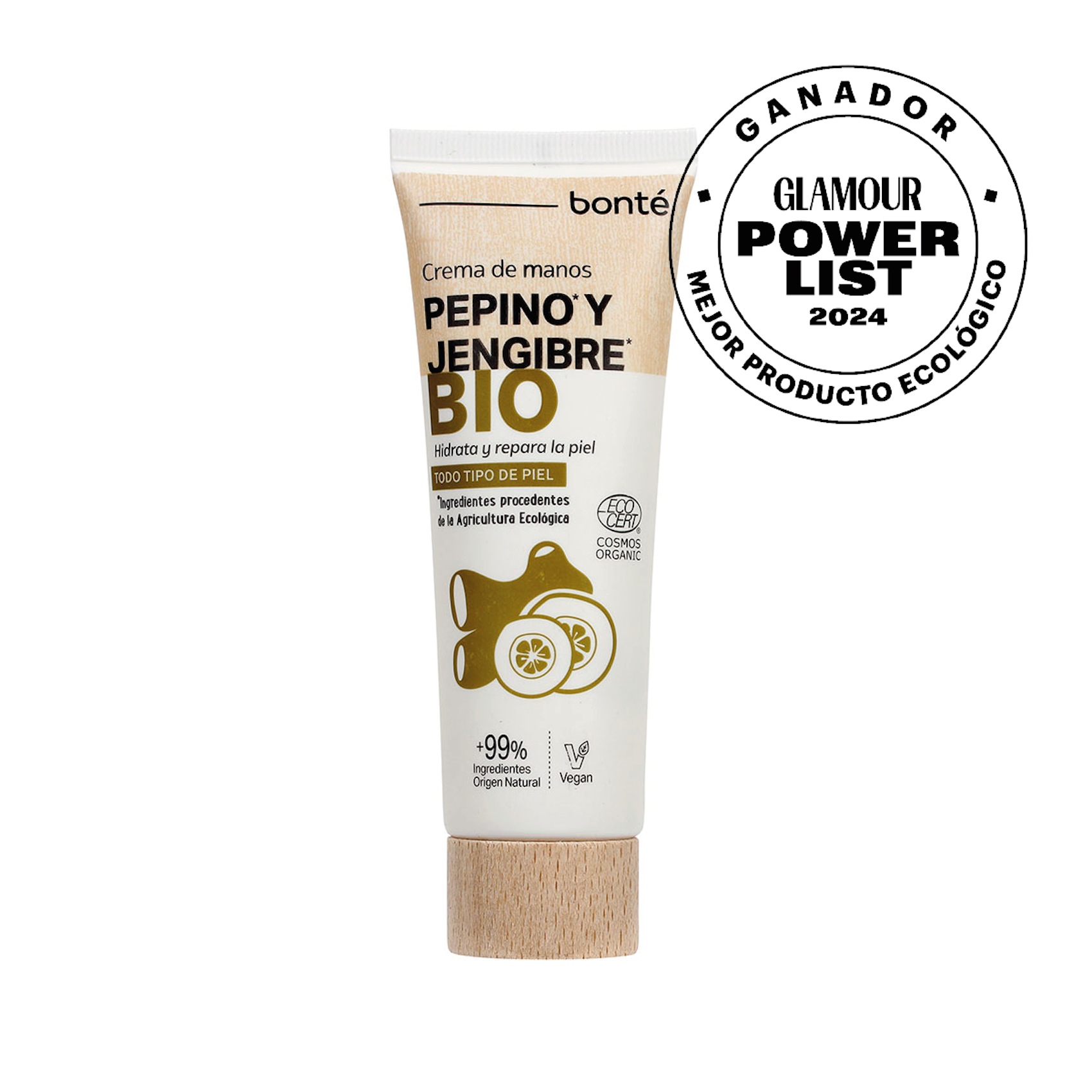 Crema De Manos Bio Pepino & Jengibre Bonté 75Ml 0