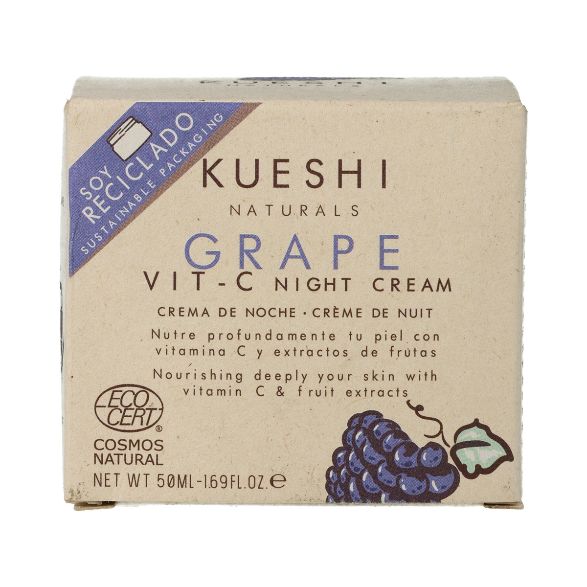 Crema de Noche Uva Y Vit C Kueshi 50 ml