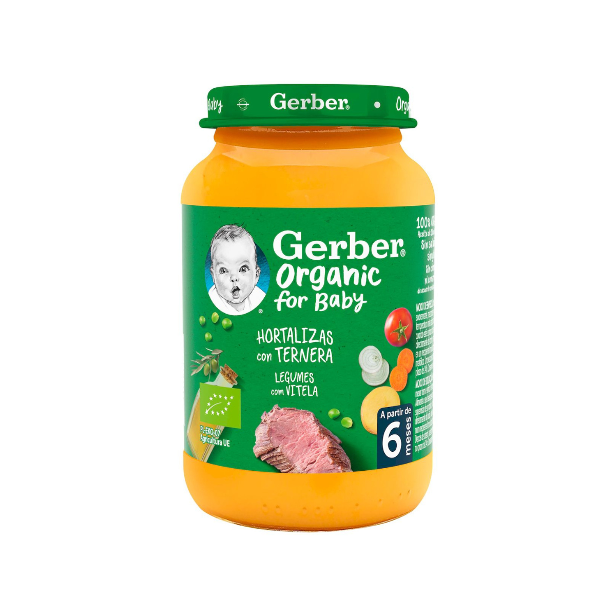 Imagen de Tarrito Hortalizas Con Ternera Gerber Organic 190 Gr