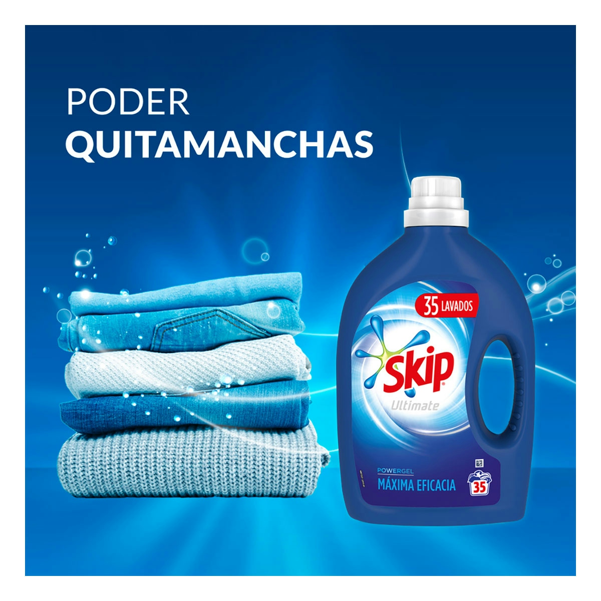 Detergente Líquido Ultimate Active Clean SKIP 35 Lv