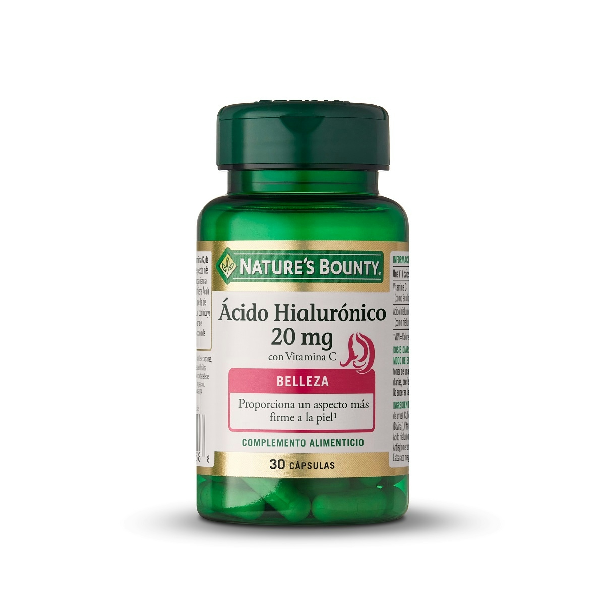 Ácido Hialurónico 20 Mg Con Vitamina C Nature's Bounty 30 Cápsulas Ácido Hialurónico 20 Mg Con Vitamina C Nature's Bounty 30 Cápsulas 0