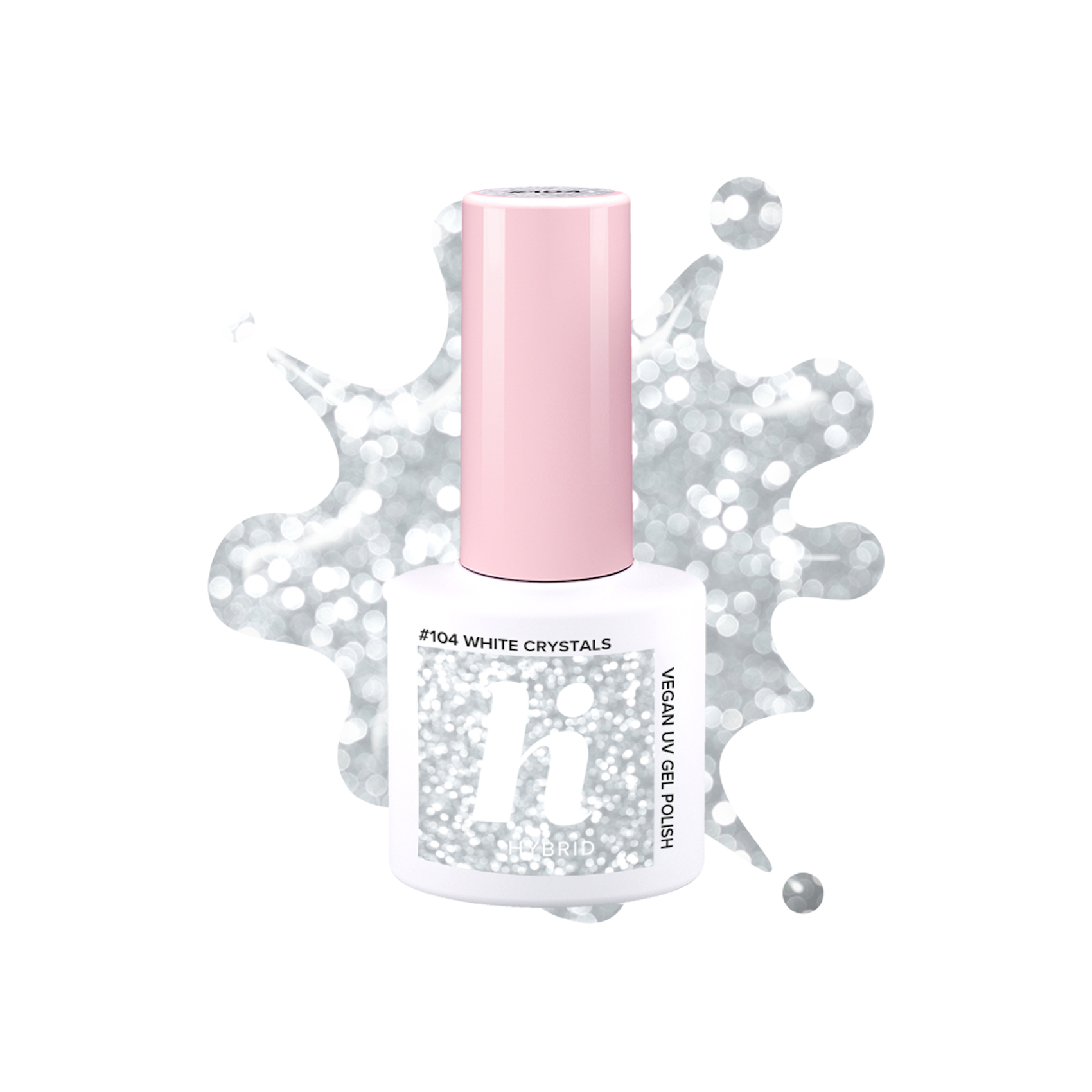 Hi Hybrid 104 Uv Gel Polish White Crystals 5 Ml 0